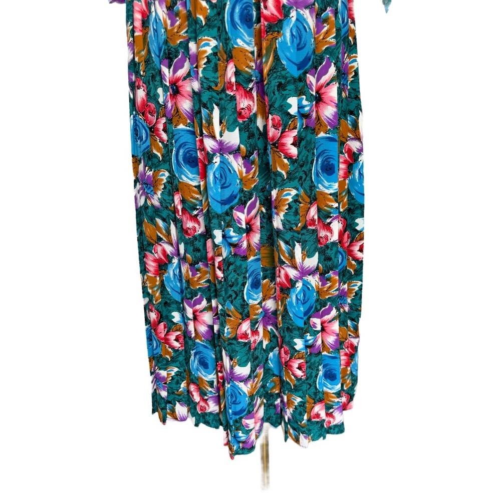Vintage 80s Breli Originals Floral Midi Dress Deadstock Retro Made in USA NWT - Picture 3 of 9